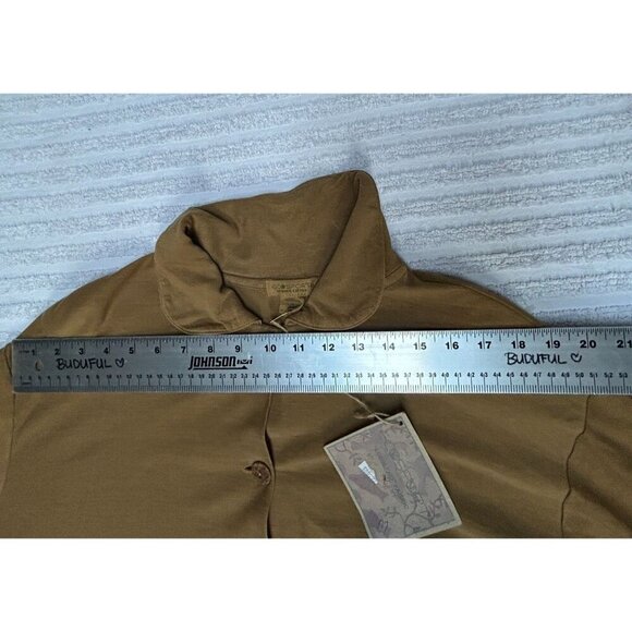 New Ecosport Womens Medium Organic Cotton Button Down Pajama Shirt Lightweight - Picture 6 of 8